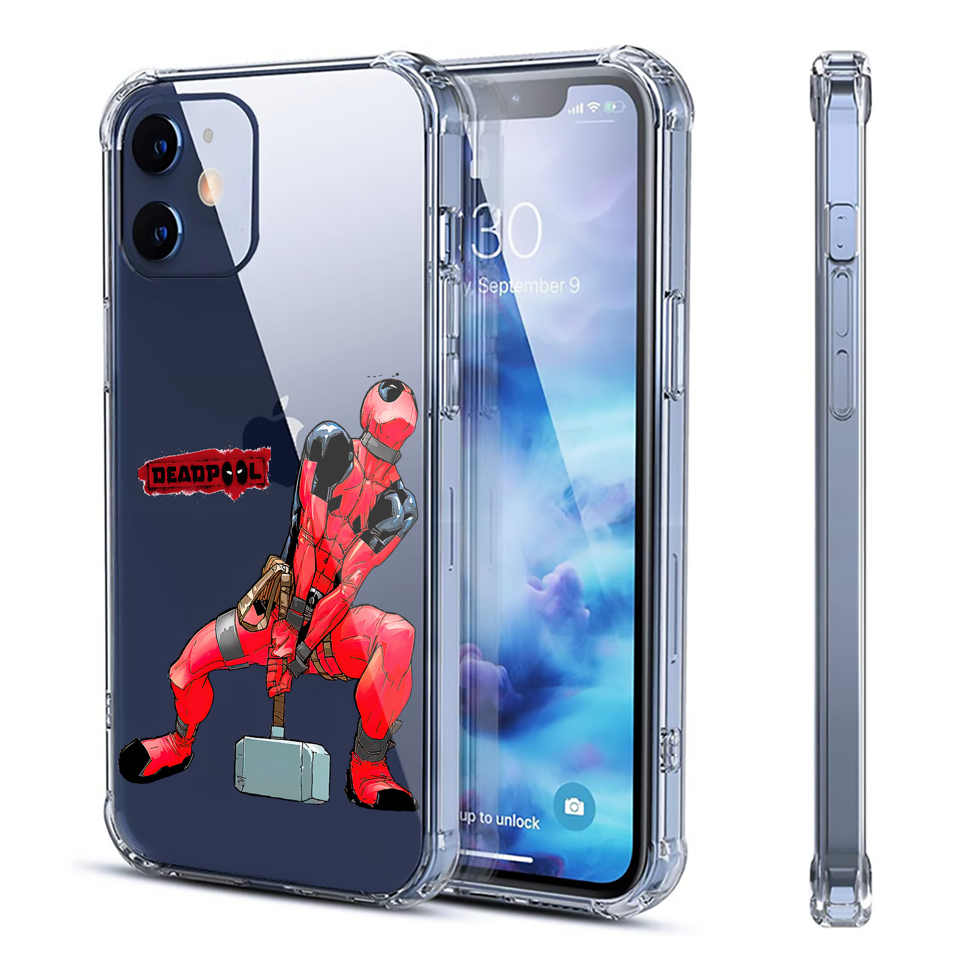 （画像用） Deadpool デッドプール 【iPhone 12シリーズ対応】透明スマホケース（クリアソフトケース）